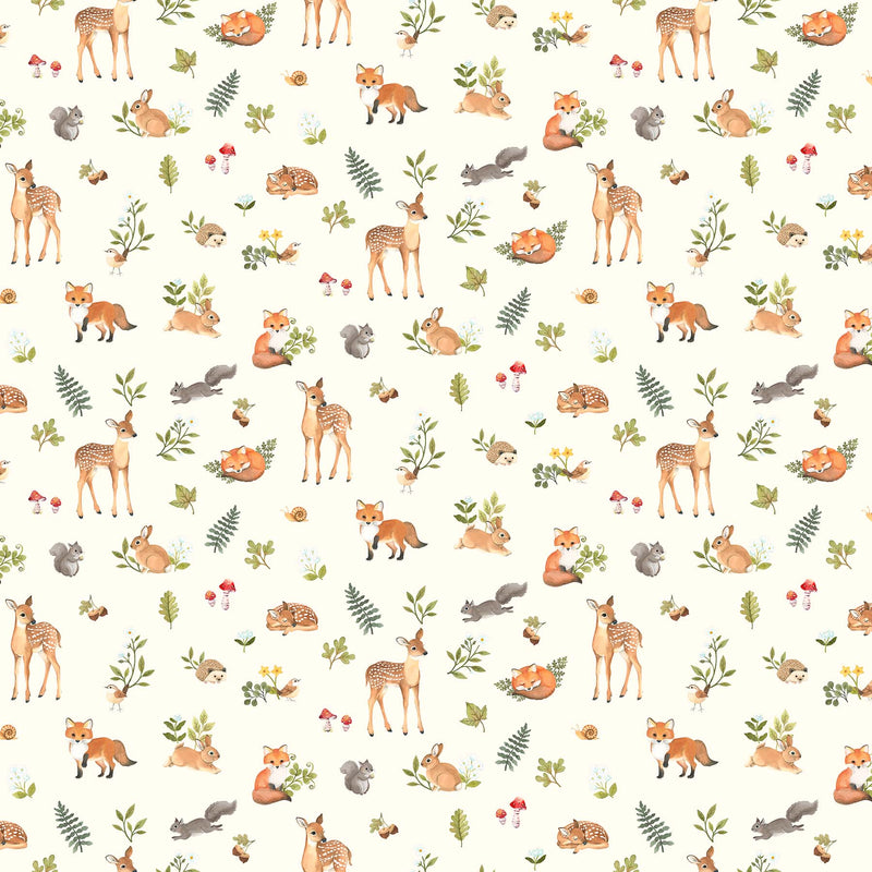 Woodland Babes - Animals Cream Multi | DP27169-11