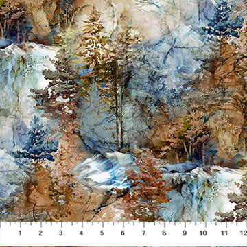 Highland View - Tree Scenic Blue Multi | DP27587-44