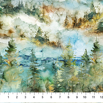 The Great Outdoors - Mountain Scene Teal Multi | DP28454-64
