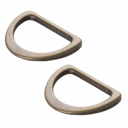 By Annie - Flat D-Rings set of 2 | 1" Antique Brass