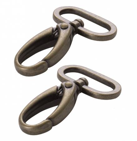 By Annie - Swivel Hooks set of 2 | 1" Antique Brass