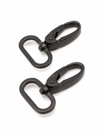 By Annie - Swivel Hooks set of 2 | 1" Black Metal