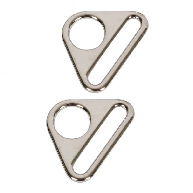 By Annie - Flat Triangle Rings set of 2 | 1" Nickel