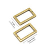 By Annie - Flat Rectangle Rings set of 2 | 1" Antique Brass