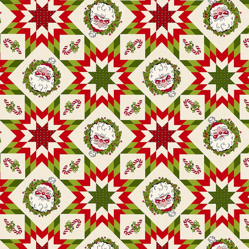 My Childhood Christmas - Patchwork Santa Red | 1406-86