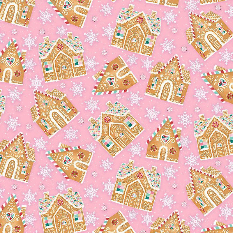 Gingerbread Dreams - Gingerbread House Pink | HOLIDAY-CD2835