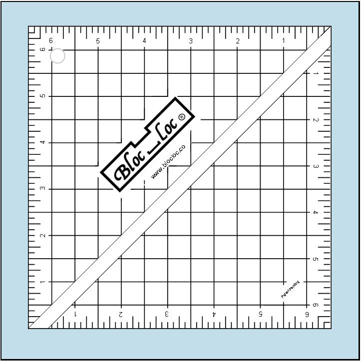 Bloc Loc | Half-Square Triangle 6.5" x 6.5" Ruler