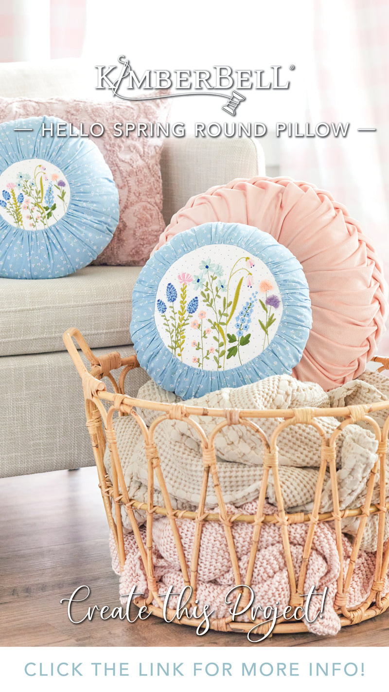 Kimberbell Digital Dealer Exclusive 2024 | January - Hello Spring Round PIllow ***