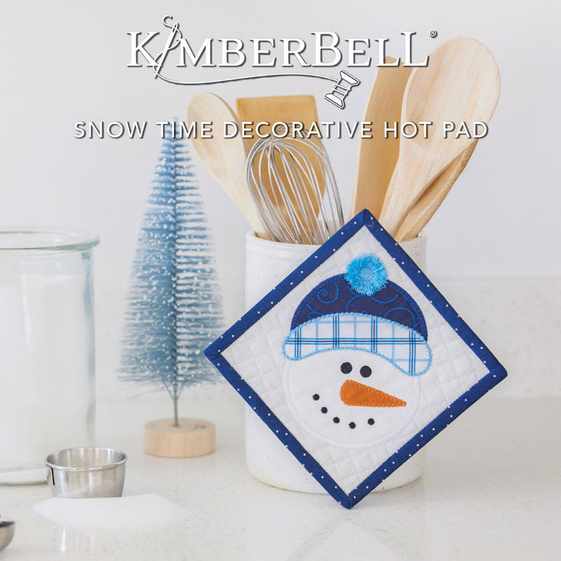 Kimberbell Digital Dealer Exclusive 2024 | December - It's Snow Time Decorative Hot Pad ***