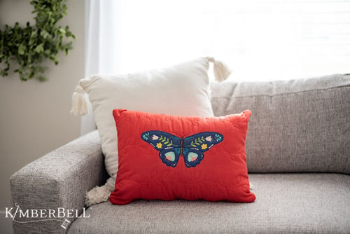 Kimberbell Designs | 13" x 19" Quilted Pillow Cover Rust Linen Lumbar