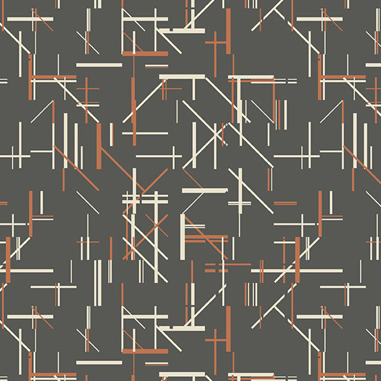 Verdigris - Pick up Sticks Geometric Grey | A-828-C