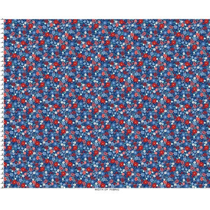 Star Spangled Beauty - Flower Parade Navy | MAS10840-N