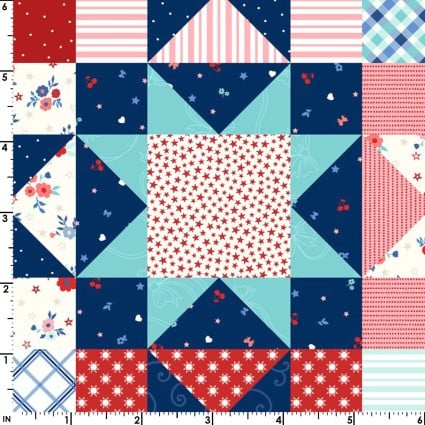 Star Spangled Beauty - Star Quilt Multi | MAS10848-Z