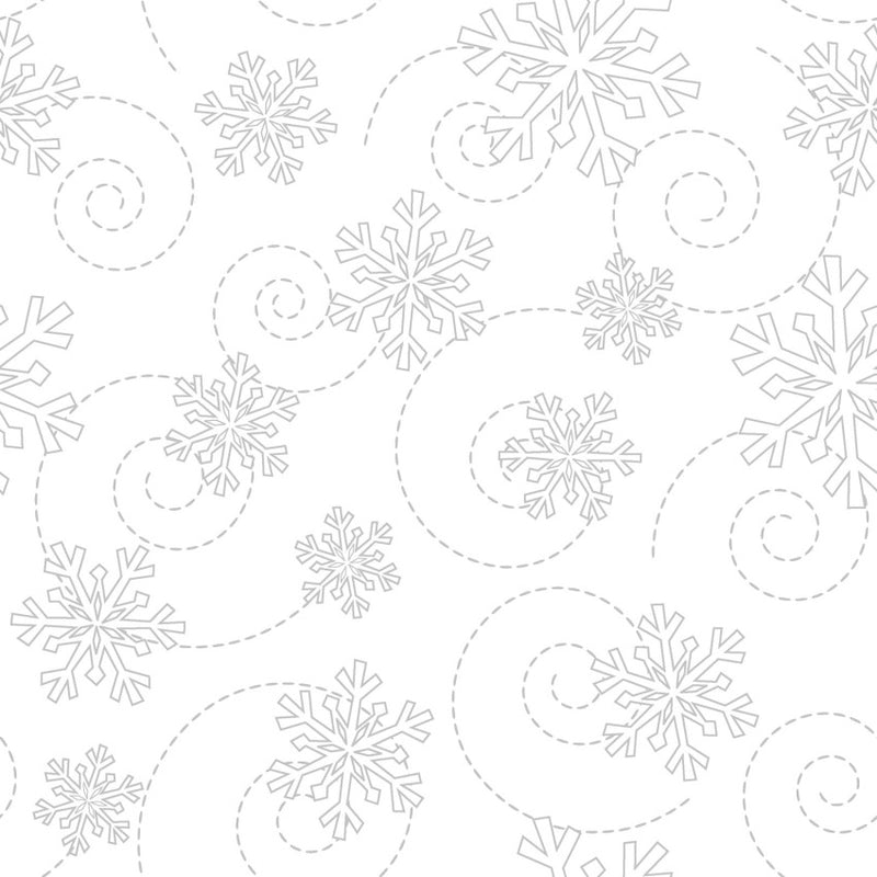 Kimberbell Basics - Snowflakes White on White | MAS8240-WW
