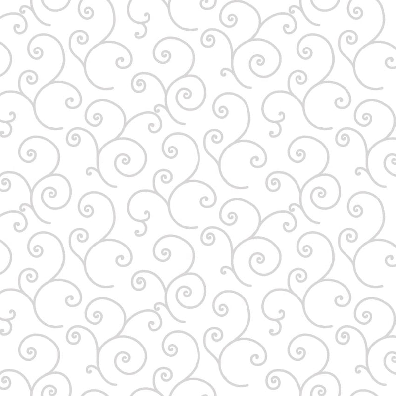 Kimberbell Basics - Scroll White on White | MAS8243-WW