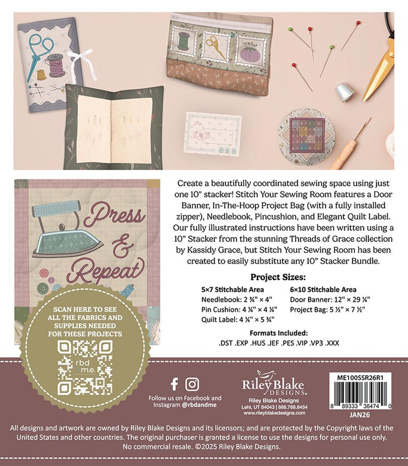 Riley Blake | Stitch Your Sewing Room Machine - Machine Embroidery ...