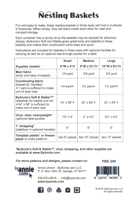 Nesting Baskets | By Annie