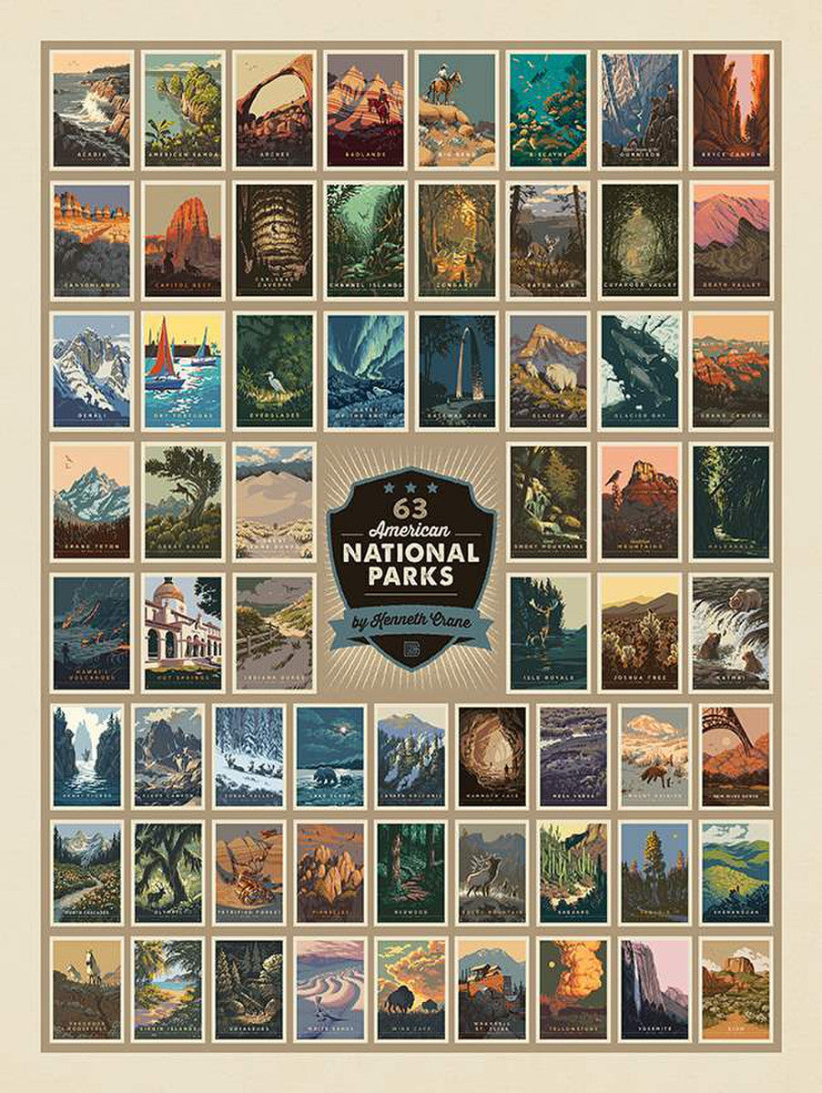 Legends of National Parks Postcard Toss by Riley Blake Designs