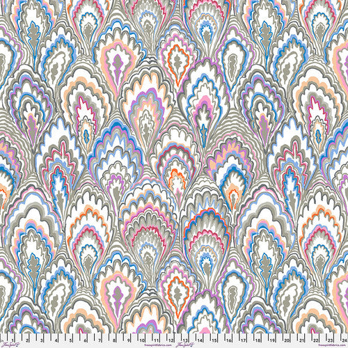 Kaffe Fassett Collective February 2025 - Marble Scallops Grey | PWGP207.GREY