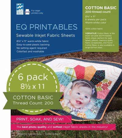 Electric Quilt | EQ Printables Inkjet Fabric Sheets - 6 sheets