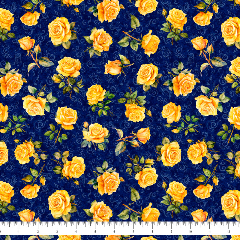 All Texas Shop Hop 2025 - Yellow Rose of Texas Navy | 30891-N