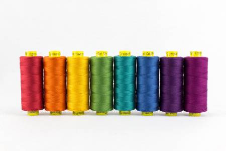 Wonderfil Spaghetti - 12wt Long Staple Egyptian Cotton | 8-Spool Thread Set Jewels