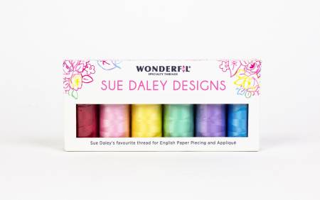 Wonderfil Decobob - 80wt Cottonized Polyester Thread | Sue Daley Bright Collection 6pc Set