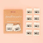 Sarah Hearts | Made in 2025 Labels - 8 pack