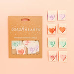 Sarah Hearts | Valentine's Day Candy Heart Labels - 8 pack