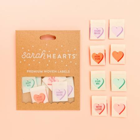 Sarah Hearts | Valentine's Day Candy Heart Labels - 8 pack