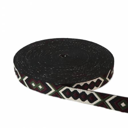 Sallie Tomato Polyester Webbing | Crossroad Elderberry - 1.5"