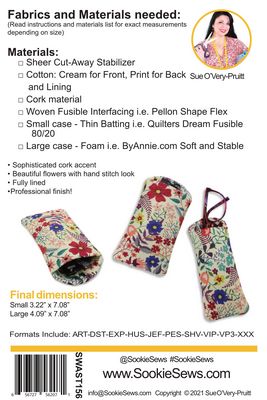 Sookie Sews - Garden Flower Eyeglass Case | Machine Embroidery