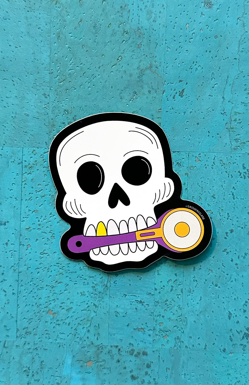 Sassafras Lane Designs - Skull + Rotary Cutter