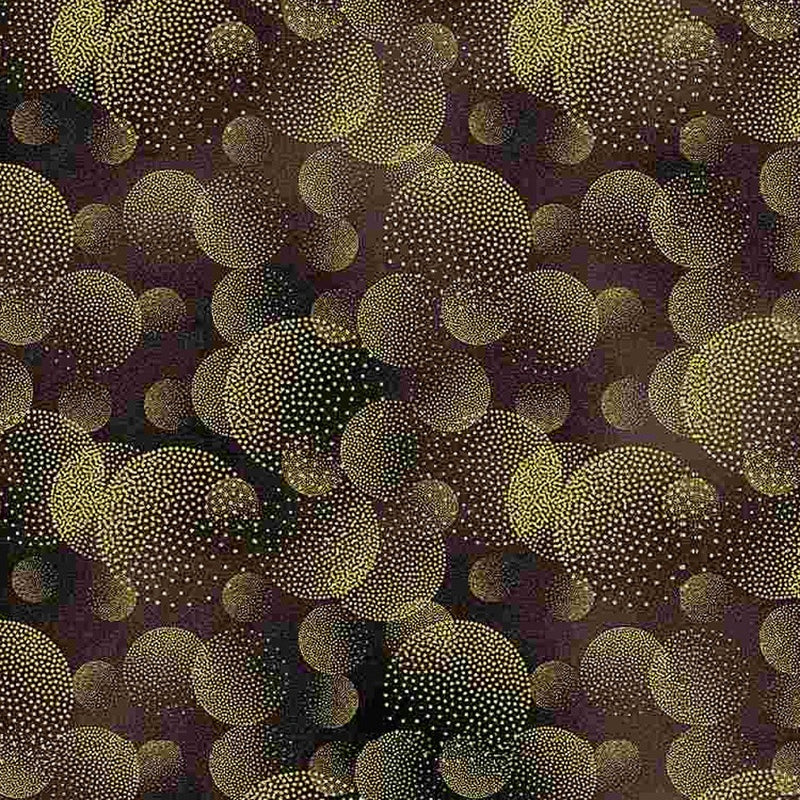 Metallic Dotted Circle Textures - Black | TEXTURE-CM8816