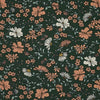 Japanese Jersey Prints - Flowers Forest Green Jersey Knit | VER03108-086