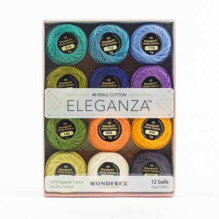Wonderfil - Eleganza 8wt Perle Cotton | 12-Ball Set Coral Reef