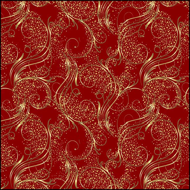 Jingle and Mingle Metallic - Golden Swirl Red | 2676M-88