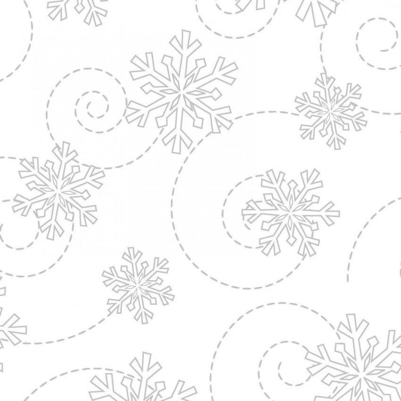 Kimberbell Basics - White Snowflake on White | MAS8240-WW