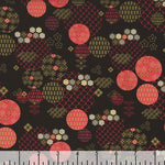 Kyoto - Metallic Japanese Circle Patches Black | KYOTO-CM1675-BLACK