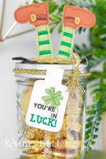 Kimberbell Digital Dealer Exclusive 2024 | February - Pot O' Gold Jar Topper and Gift Tag  ***