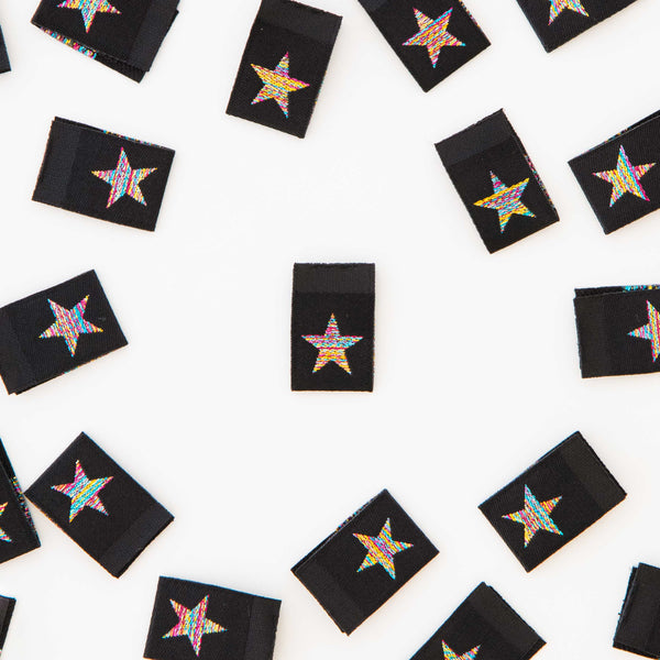 Sarah Hearts | Metallic Rainbow Star Labels