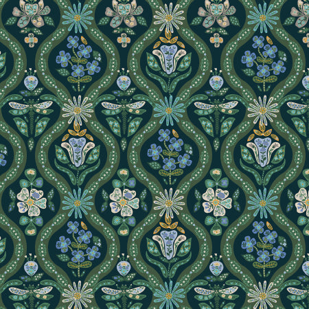 English Rose - Posie Peacock Metallic | RP1404-PE1M