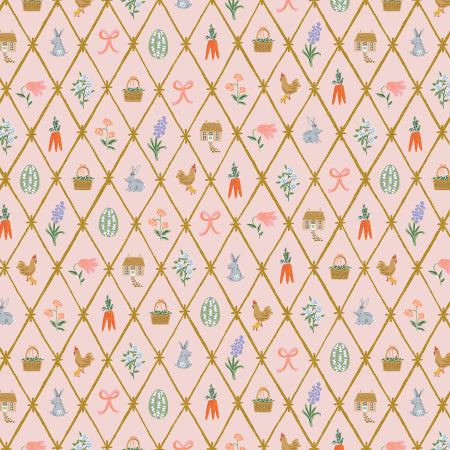 Easter - Easter Lattice Blush Metallic | RP1501-BL2M