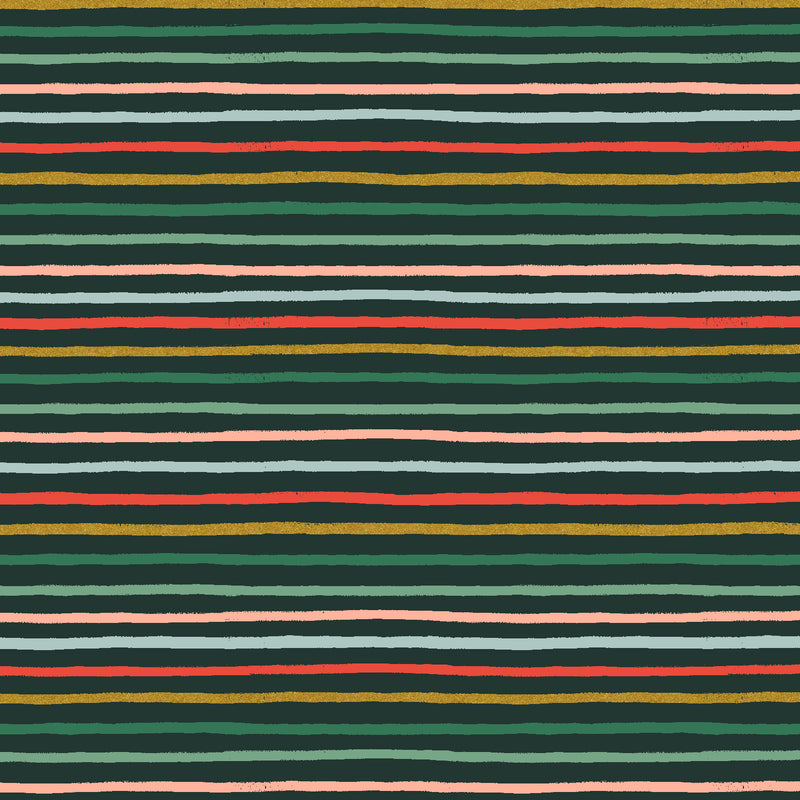 Holiday Classics - Festive Stripe Evergreen Metallic | RP609-EV2M