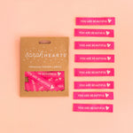 Sarah Hearts | You Are Beautiful Pink Labels - 8 pack