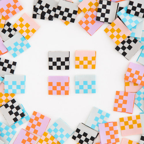 Sarah Hearts | Checkerboard Labels - 8 pack