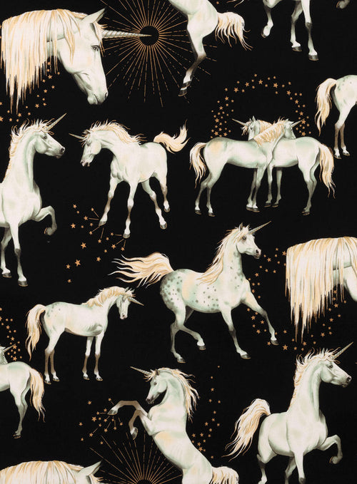 Nicole's Prints - Stars of the Unicorn Black | M8676BR