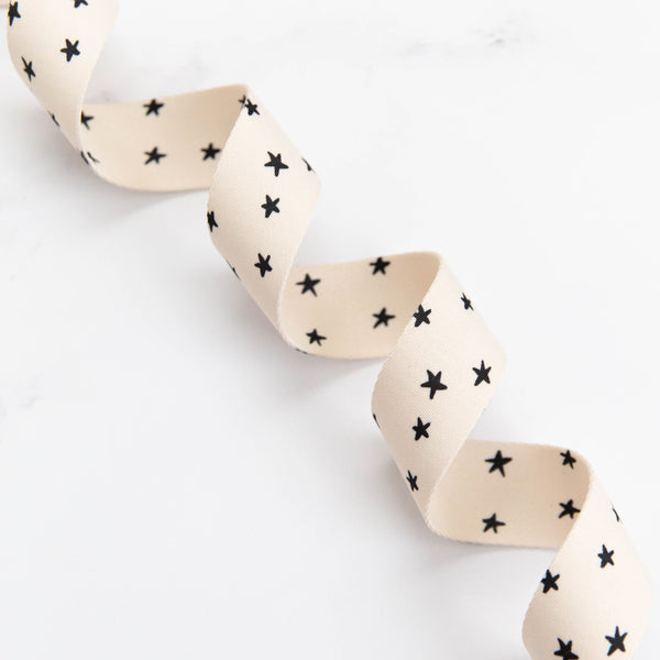 Stitch Supply Starry Webbing | Natural/Black - 1.5"