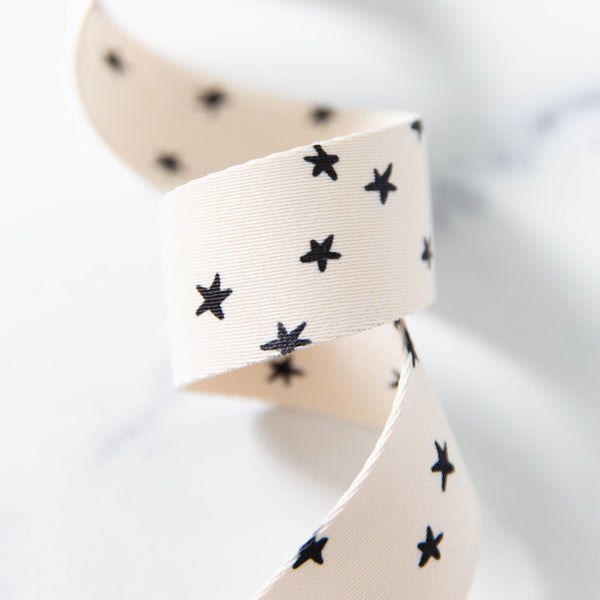 Stitch Supply Starry Webbing | Natural/Black - 1.5"