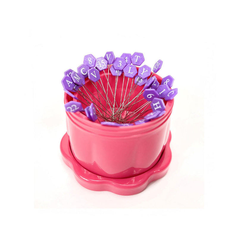 The Gypsy Quilter | Magnetic Pin Cup - Fortune Fuchsia